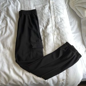 Black cargo jogger pants